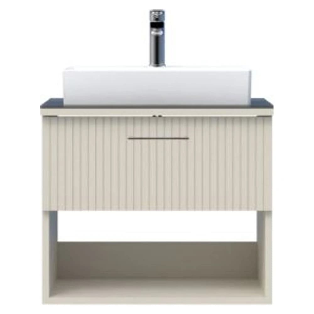 Creavit E10 65 Cm Dafne Çekmeceli Cam Tezgah Lavabo Dolabı