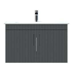 Creavit E10 85 Cm Antrasit Kapaklı Lavabo Dolabı görsel 1