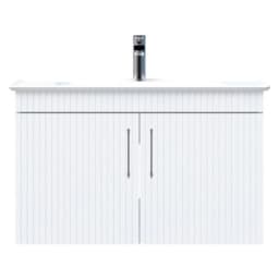 Creavit E10 85 Cm Beyaz Kapaklı Lavabo Dolabı görsel 1