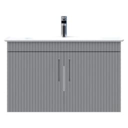 Creavit E10 85 Cm Gri Kapaklı Lavabo Dolabı görsel 1