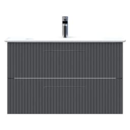 Creavit E10 85 Cm Antrasit 2 Çekmeceli Lavabo Dolabı görsel 1