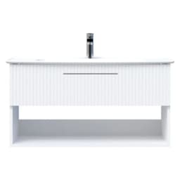 Creavit E10 100 Cm Beyaz Çekmeceli Raflı Lavabo Dolabı görsel 1