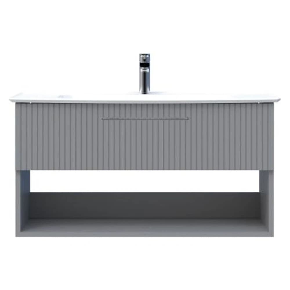 Creavit E10 100 Cm Gri Çekmeceli Raflı Lavabo Dolabı