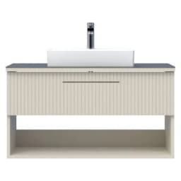 Creavit E10 100 Cm Dafne Çekmeceli Cam Tezgah Lavabo Dolabı görsel 1