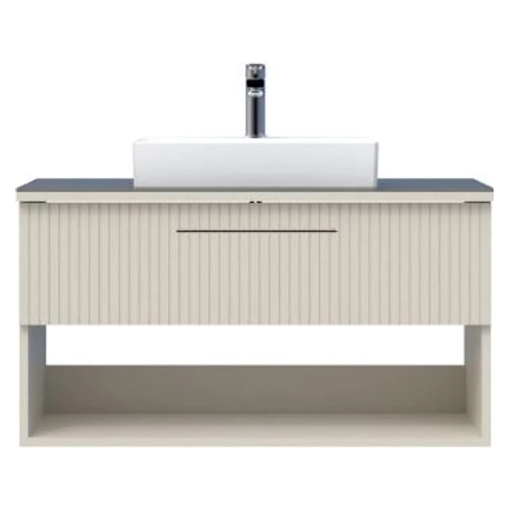 Creavit E10 100 Cm Dafne Çekmeceli Cam Tezgah Lavabo Dolabı