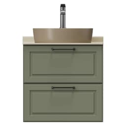 Creavit Perra 60 Cm Zeytuni 2 Çekmeceli Lavabo Dolabı görsel 1