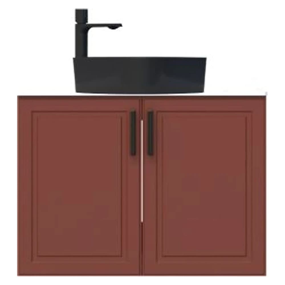 Creavit Perra 80 Cm Tarçın Kapaklı Lavabo Dolabı