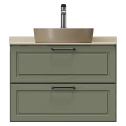 Creavit Perra 80 Cm Zeytuni 2 Çekmeceli Lavabo Dolabı görsel 1