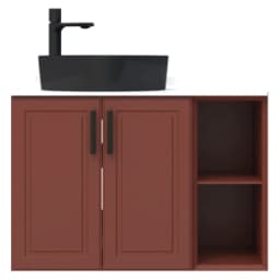 Creavit Perra 60+25 Cm Tarçın Kapaklı Lavabo Dolabı görsel 1