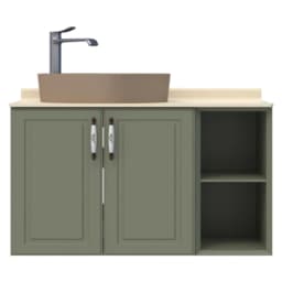 Creavit Perra 60+25 Cm Zeytuni Kapaklı Lavabo Dolabı görsel 1