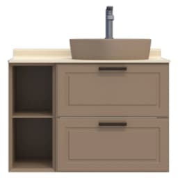 Creavit Perra 25+60 Cm Latte 2 Çekmeceli Lavabo Dolabı görsel 1
