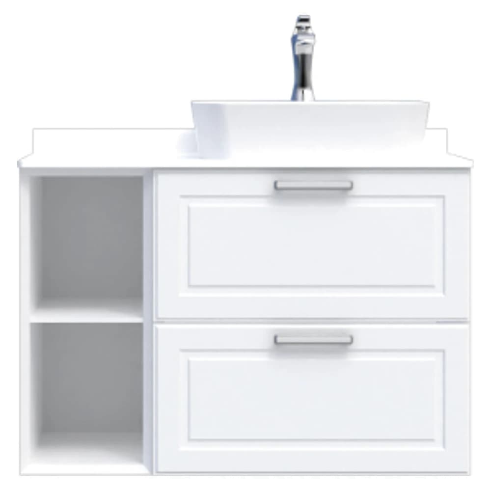 Creavit Perra 25+60 Cm Beyaz 2 Çekmeceli Lavabo Dolabı
