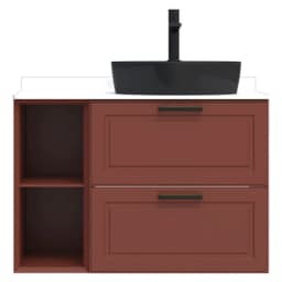 Creavit Perra 25+60 Cm Tarçın 2 Çekmeceli Lavabo Dolabı görsel 1