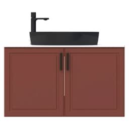 Creavit Perra 100 Cm Tarçın Kapaklı Lavabo Dolabı görsel 1
