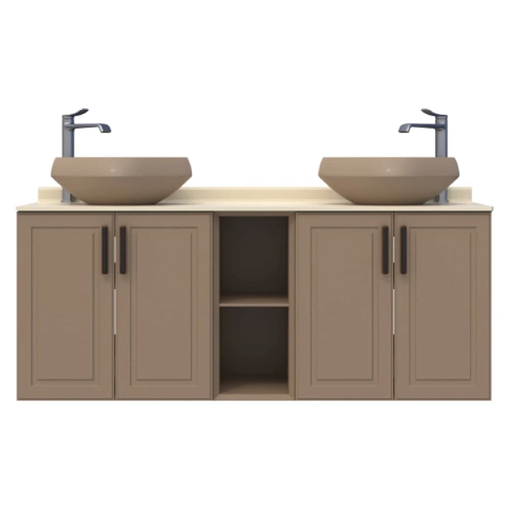 Creavit Perra 60+25+60 Cm Latte Kapaklı Lavabo Dolabı