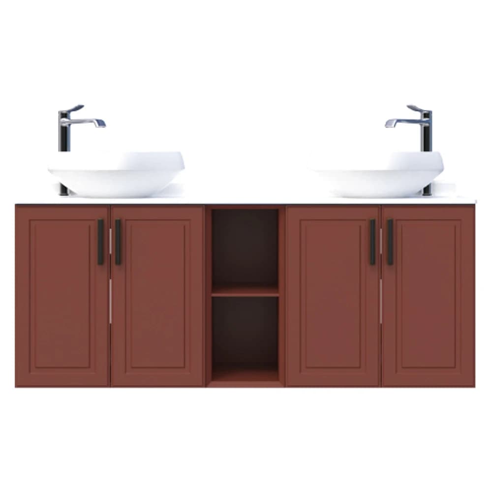 Creavit Perra 60+25+60 Cm Tarçın Kapaklı Lavabo Dolabı