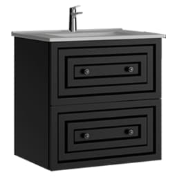 Creavit Kayra 60 Cm Mat Antrasit Çekmeceli Lavabo Dolabı görsel 1