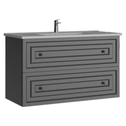 Creavit Kayra 100 Cm Mat Gri Çekmeceli Lavabo Dolabı görsel 1