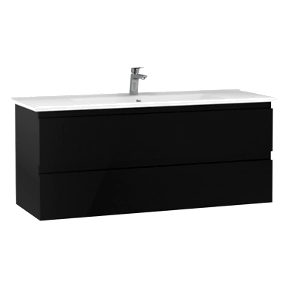 Creavit Alinda 120 Cm Parlak Siyah Lavabo Dolabı