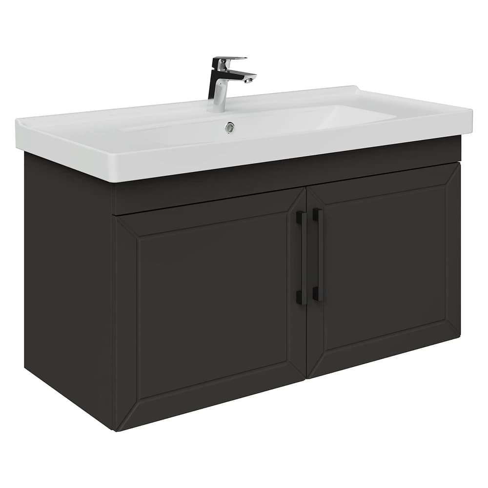 Creavit D20 100 Cm Antrasit Lake Kapaklı Lavabo Dolabı
