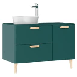Creavit Patara 100 Cm Mat Yeşil Lavabo Dolabı görsel 1