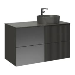 Creavit Duo 100 Cm Antrasit Lavabo Dolabı görsel 1