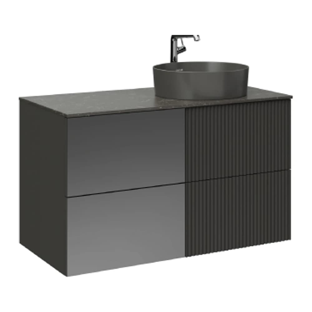 Creavit Duo 100 Cm Antrasit Lavabo Dolabı