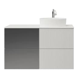 Creavit Duo 100 Cm Mat Beyaz Lavabo Dolabı görsel 1
