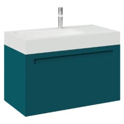 Creavit Recta 85 Cm Marin Mavi Lavabolu Dolap görsel 1