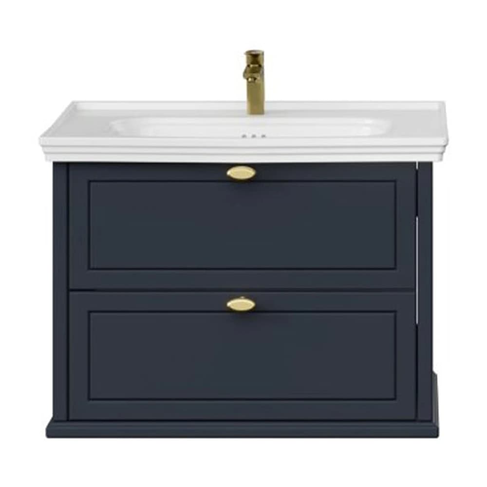 Creavit Antik 80 Cm Antrasit 2 Çekmeceli Lavabo Dolabı