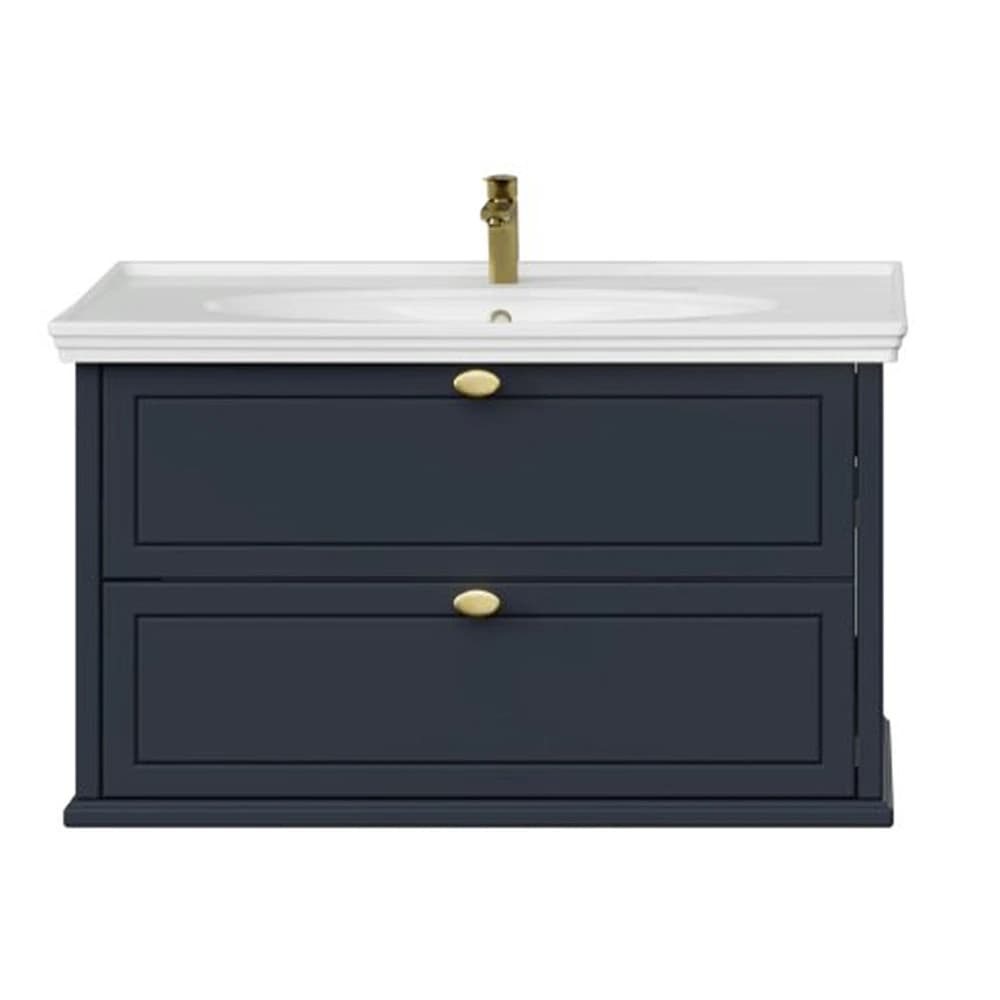 Creavit Antik 100 Cm Antrasit 2 Çekmeceli Lavabo Dolabı