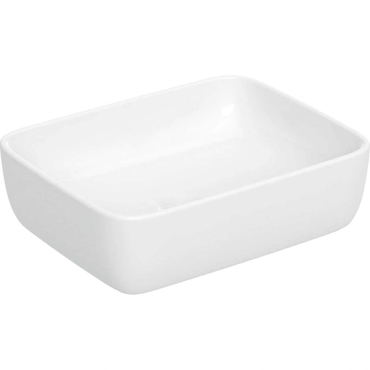 Geberit Aniara 45x35 cm Dikdörtgen Çanak Lavabo, Taşma Deliksiz