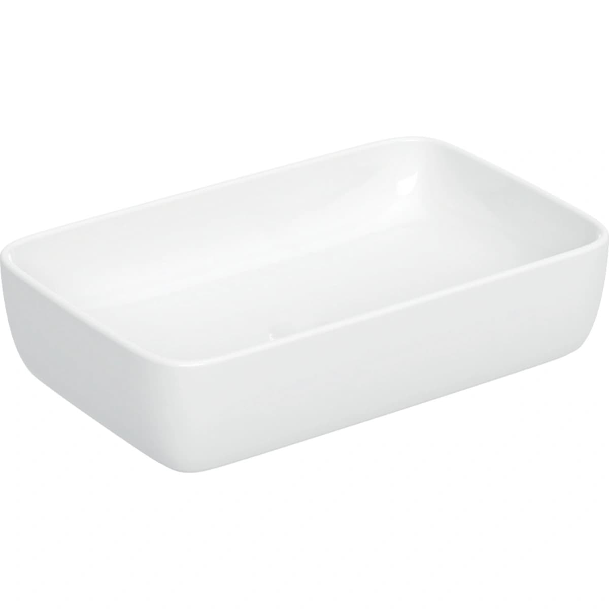 Geberit Aniara 55x35 cm Dikdörtgen Çanak Lavabo, Taşma Deliksiz