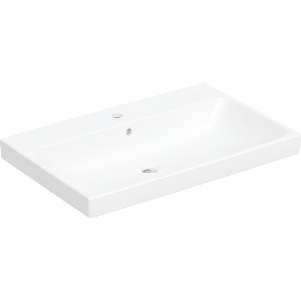 Geberit Aniara 75,5x48,5 cm Lavabo, Taşma Delikli, Batarya Delikli