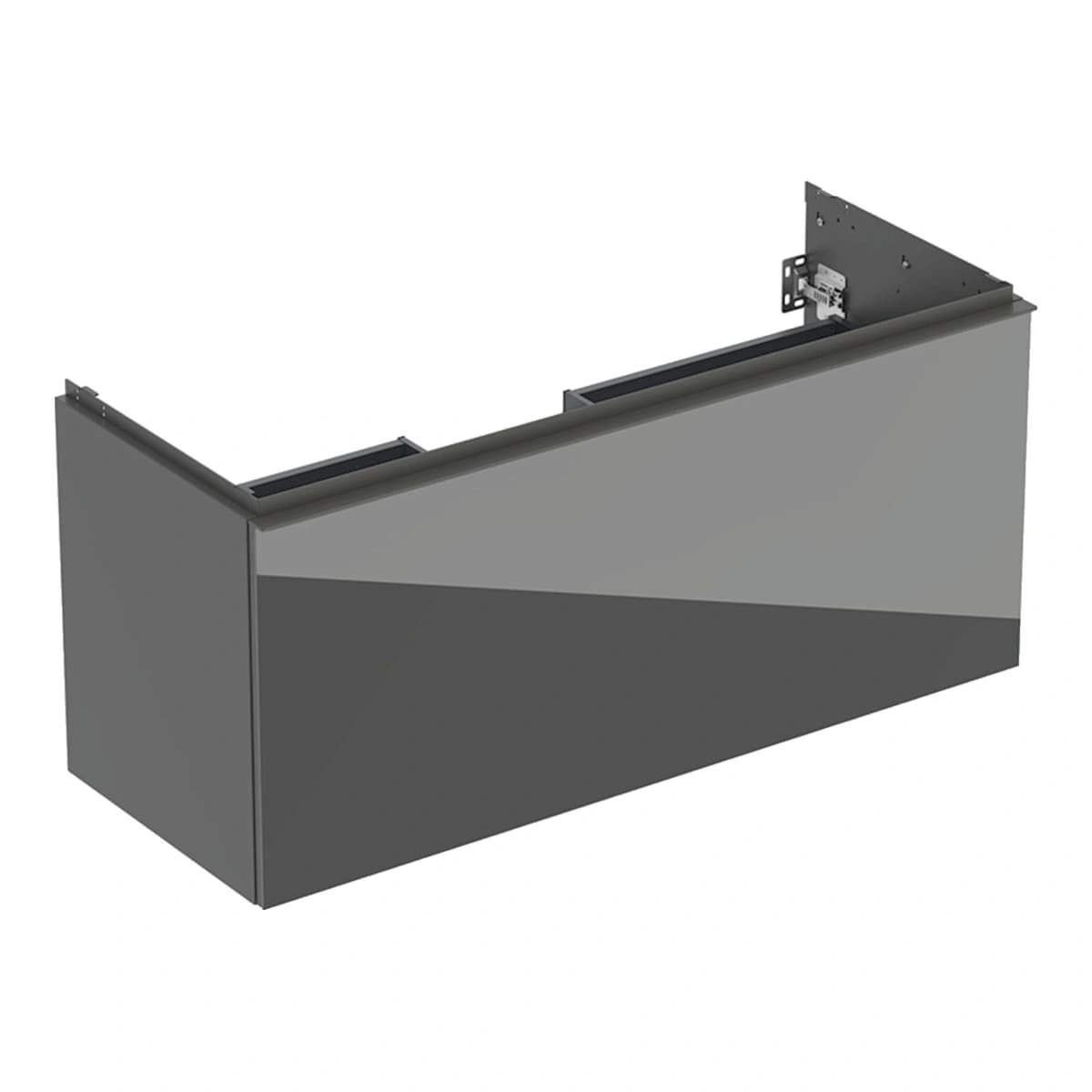 Geberit Acanto 120 cm Antrasit Cam Ön Yüzeyli Gizli Çekmeceli Lavabo Dolabı