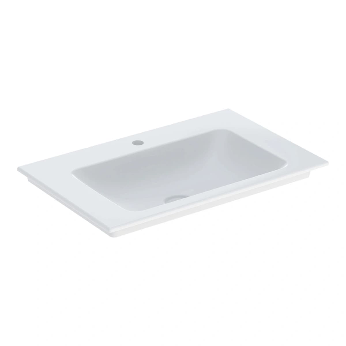 Geberit Aniara 75 cm İnce Kenarlı Lavabo, Batarya Delikli