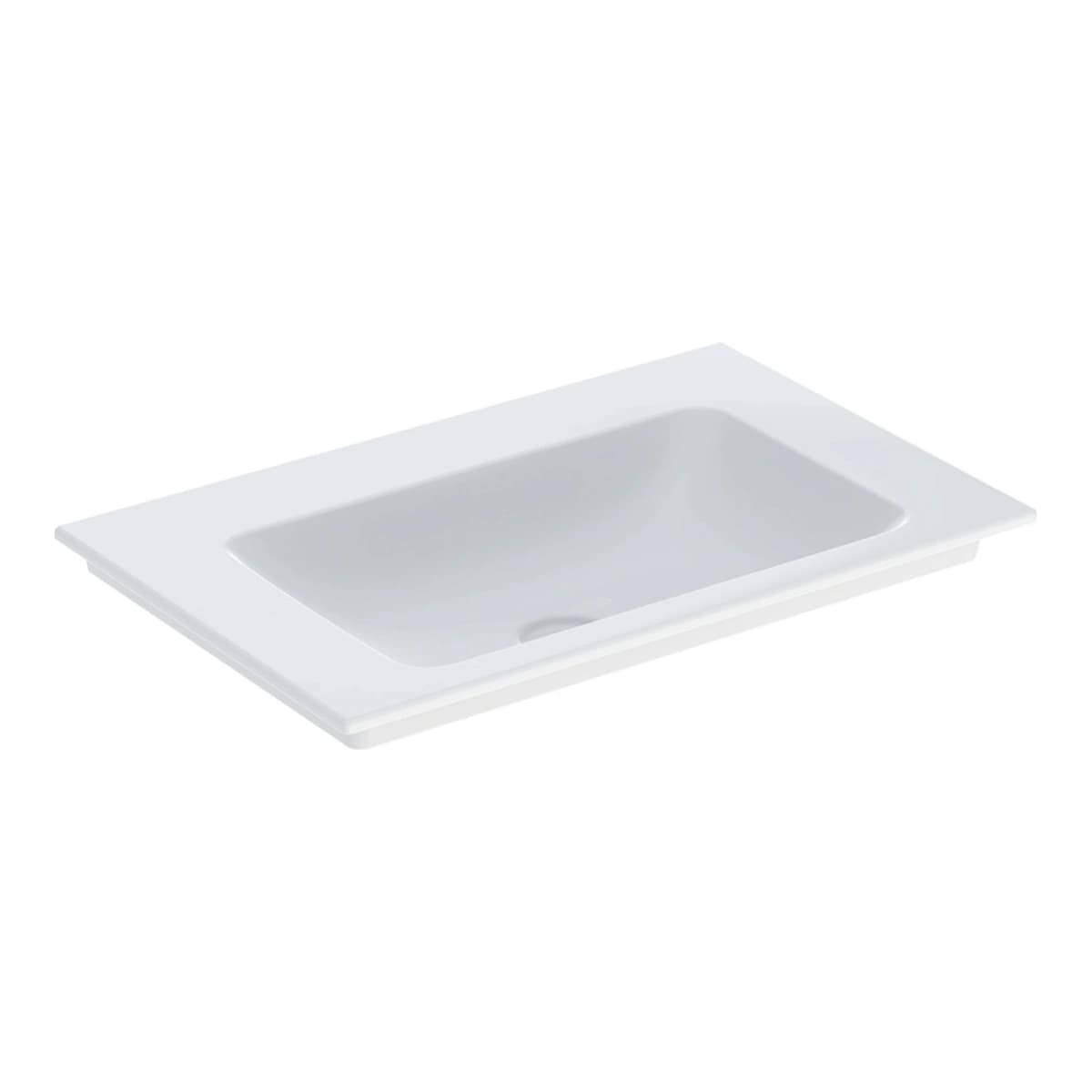 Geberit Aniara 75 cm İnce Kenarlı Lavabo, Batarya Deliksiz