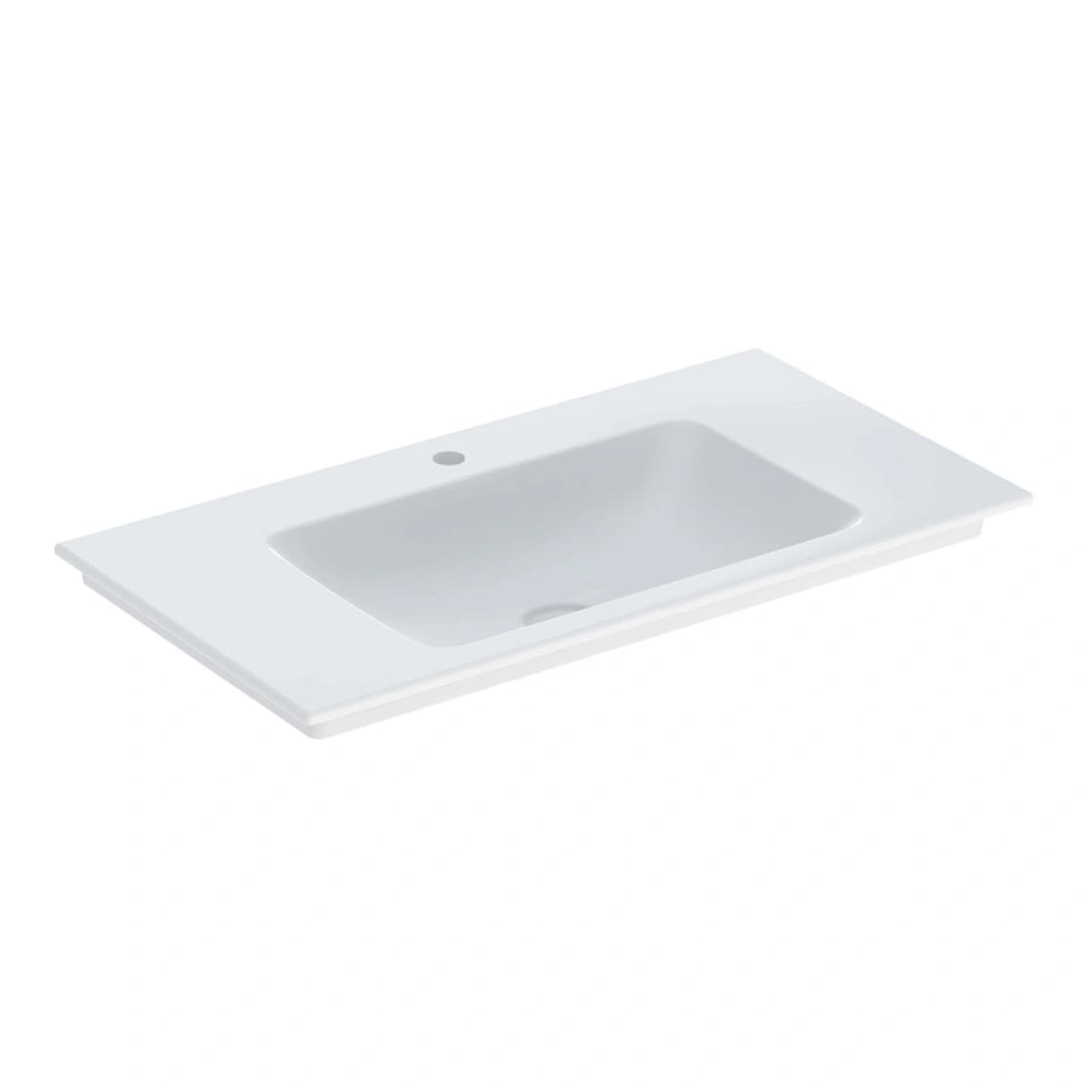 Geberit Aniara 90 cm İnce Kenarlı Lavabo, Batarya Delikli
