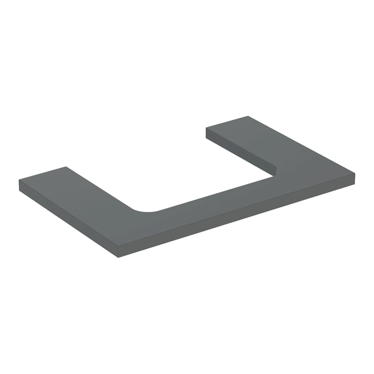 Geberit ONE 75 cm Ahşap Lavabo Tezgahı, Dikdörtgen Çanak Lavabo İçin, Mat Antrasit