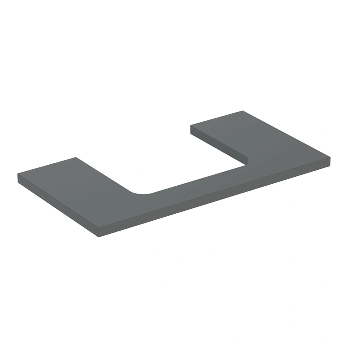 Geberit ONE 90 cm Ahşap Lavabo Tezgahı, Dikdörtgen Çanak Lavabo İçin, Mat Antrasit