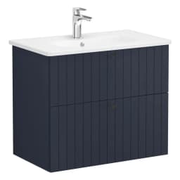 Vitra Root Groove 80 Cm Lacivert 2 Çekmeceli Lavabo Dolabı görsel 1