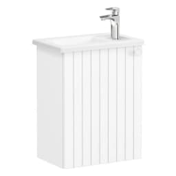 Vitra Root Groove 45 Cm Beyaz Tek Kapaklı Sol Lavabo Dolabı görsel 1