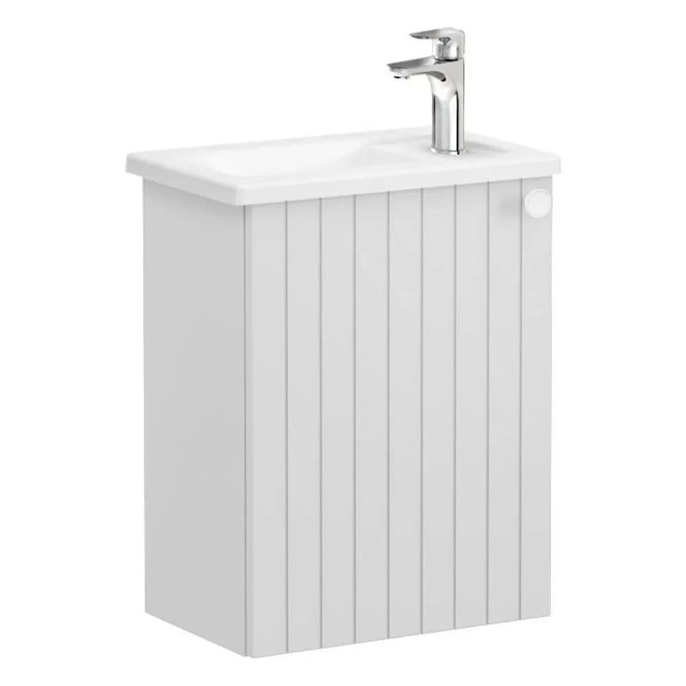 Vitra Root Groove 45 Cm Açık Gri Kapaklı Sol Lavabo Dolabı