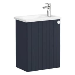 Vitra Root Groove 45 Cm Lacivert Kapaklı Sol Lavabo Dolabı görsel 1