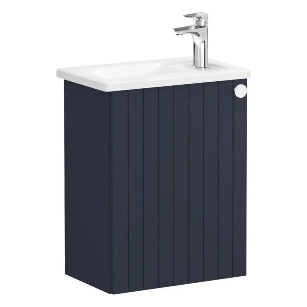 Vitra Root Groove 45 Cm Lacivert Kapaklı Sol Lavabo Dolabı