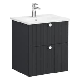 Vitra Root Groove 60 Cm Grafit 2 Çekmeceli Lavabo Dolabı görsel 1