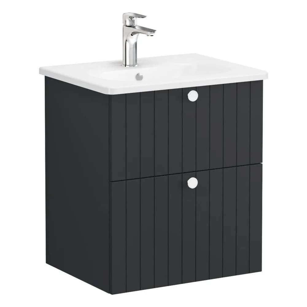 Vitra Root Groove 60 Cm Grafit 2 Çekmeceli Lavabo Dolabı