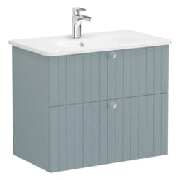 Vitra Root Groove 80 Cm Fiyord Yeşili Çekmeceli Lavabo Dolabı görsel 1