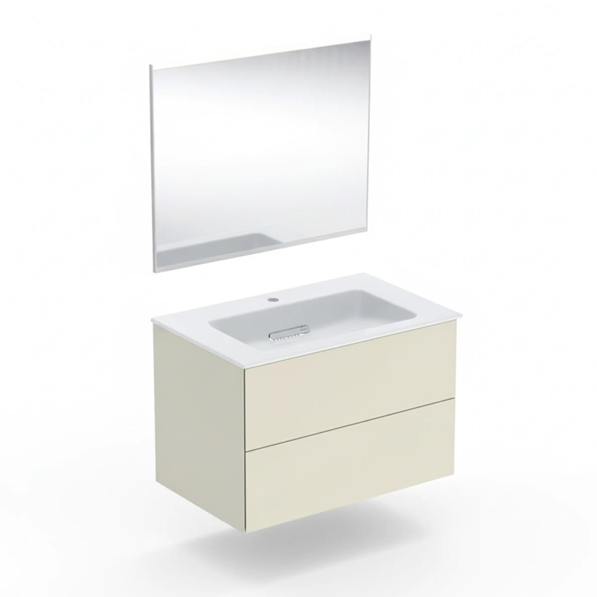 Geberit ONE 75 cm Kum Grisi Çekmeceli Aynalı Banyo Dolabı Seti