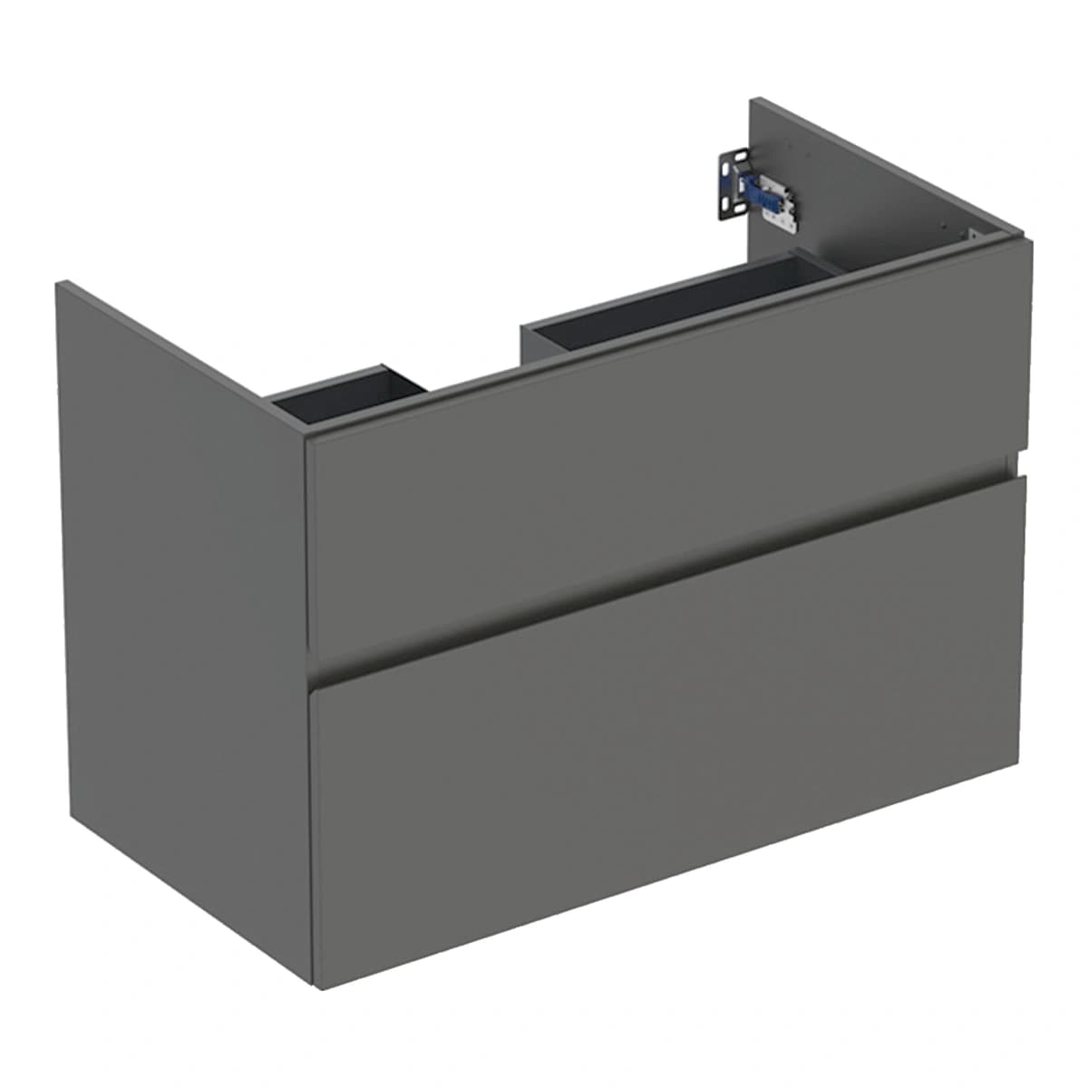 Geberit Aniara 90 cm Mat Antrasit Çift Çekmeceli Lavabo Dolabı